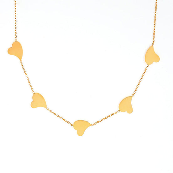 Heart Pendant Necklace | 18K Gold Titanium Steel | Minimalist Luxury