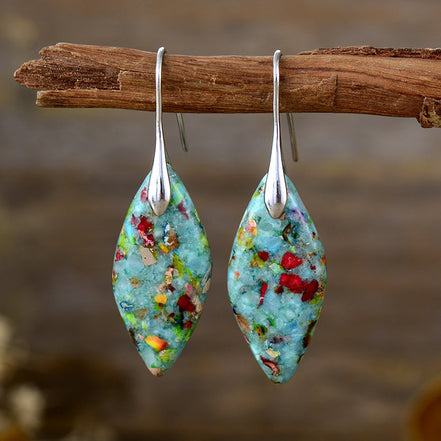 Sea Sediment Jasper Natural Stone Earrings