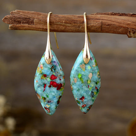 Sea Sediment Jasper Natural Stone Earrings