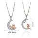Diamond Moon Glossy Pendant Necklace
