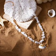 Small Gravel Starfish Pendant Necklace Choker