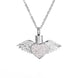 Heart Wings Diamond Ash Pendant