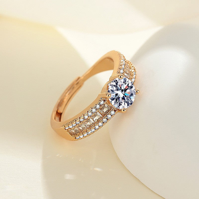 Champagne Gold Diamond Ring