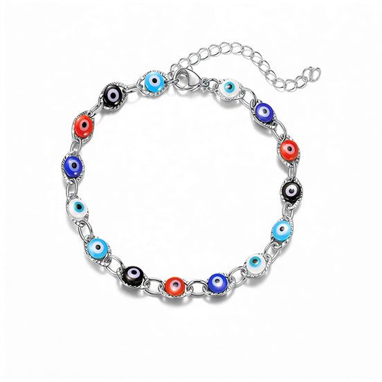 Colorful Evil Eye Charm Bracelet