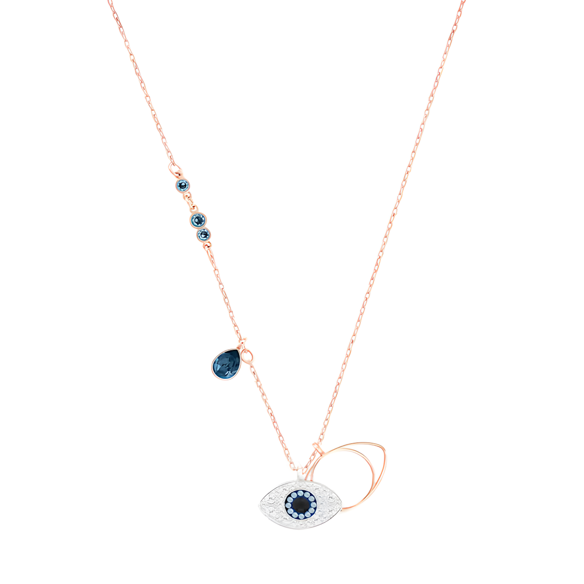 Rose Gold Crescent Pendant Necklace