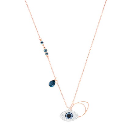 Rose Gold Crescent Pendant Necklace