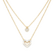 Gold Layered Double Heart Necklace