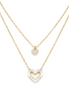 Gold Layered Double Heart Necklace