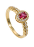 Ruby Halo Engagement Ring