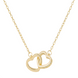 Gold Interlocking Double Heart Necklace
