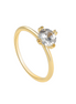 Minimalist Gold Solitaire Engagement Ring