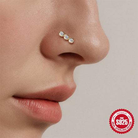Crystal Nose Ring S925 Silver