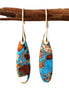 Gold Plated Emperor Stone Drop Earrings