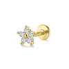 Sunflower Diamond Sterling Earrings