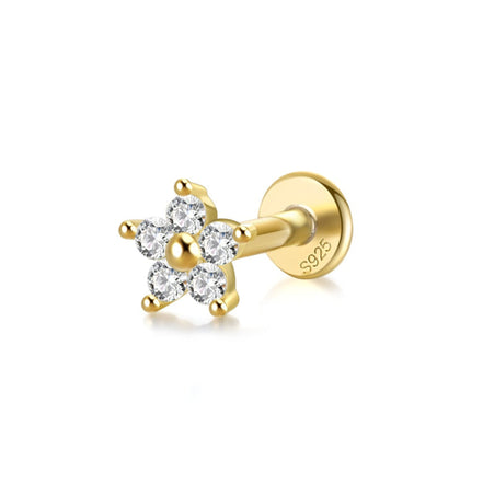 Sunflower Diamond Sterling Earrings