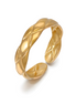 Gold Braided Adjustable Ring
