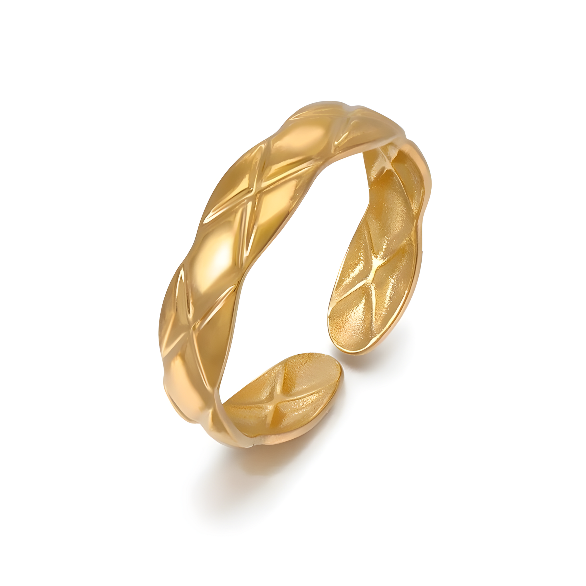 Gold Braided Adjustable Ring
