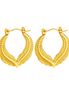 Gold Leaf Hoop Earrings