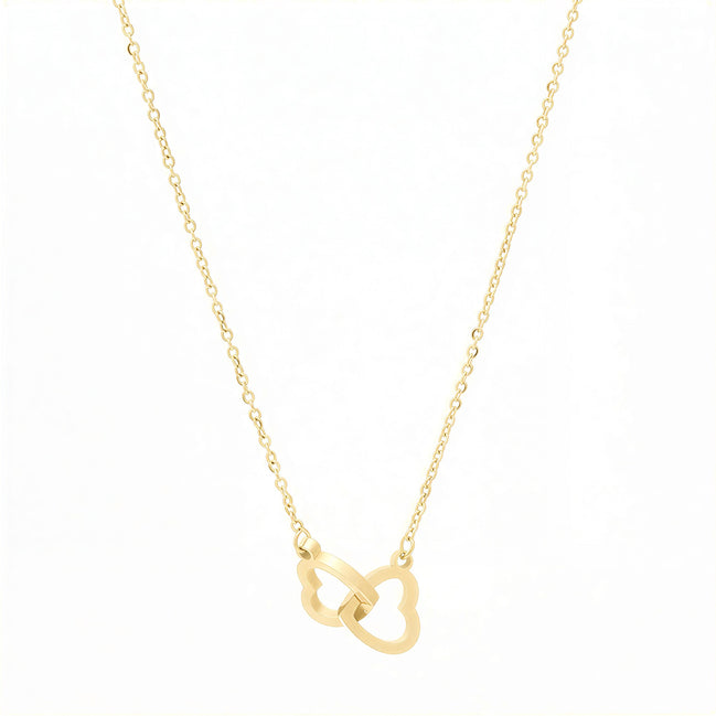 Double Heart Pendant Necklace
