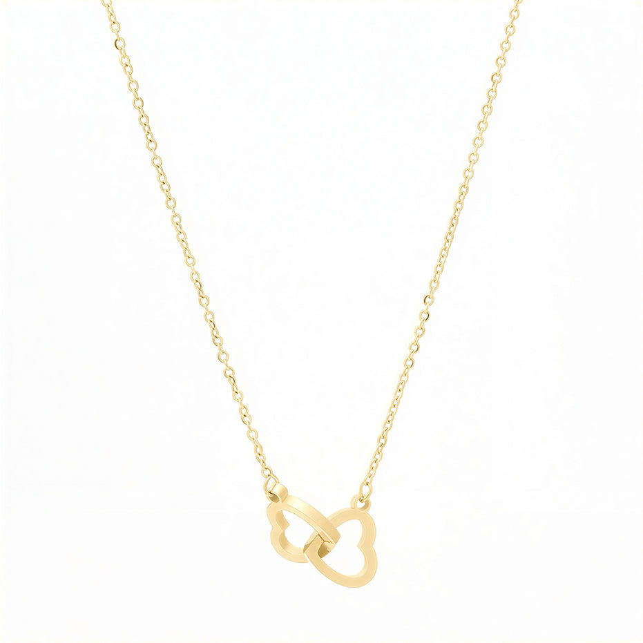 Double Heart Pendant Necklace