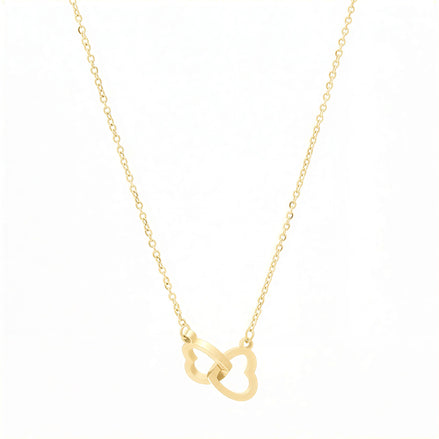 Double Heart Pendant Necklace