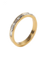 Slim Gold Channel Set CZ Wedding Band Ring