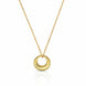 Gold Donut Pendant Necklace
