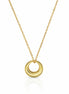 Gold Donut Pendant Necklace
