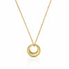Gold Donut Pendant Necklace