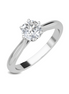Sterling Silver Oval Cut Solitaire Engagement Ring