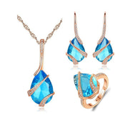 Colored Gems 3 Piece Jewelry Set