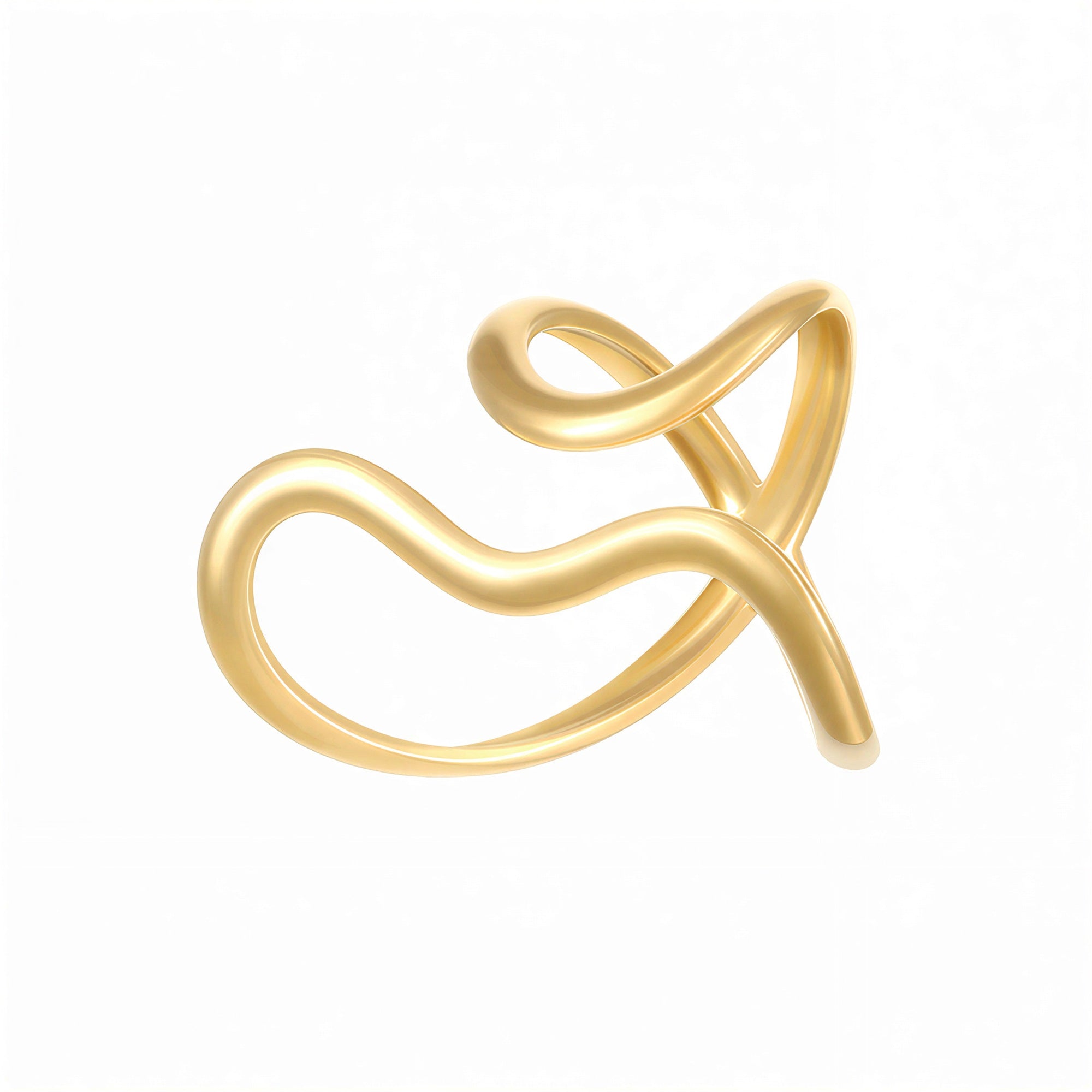 Minimalist S Curve Adjustable Open Ring