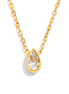 Gold Teardrop Pendant Necklace