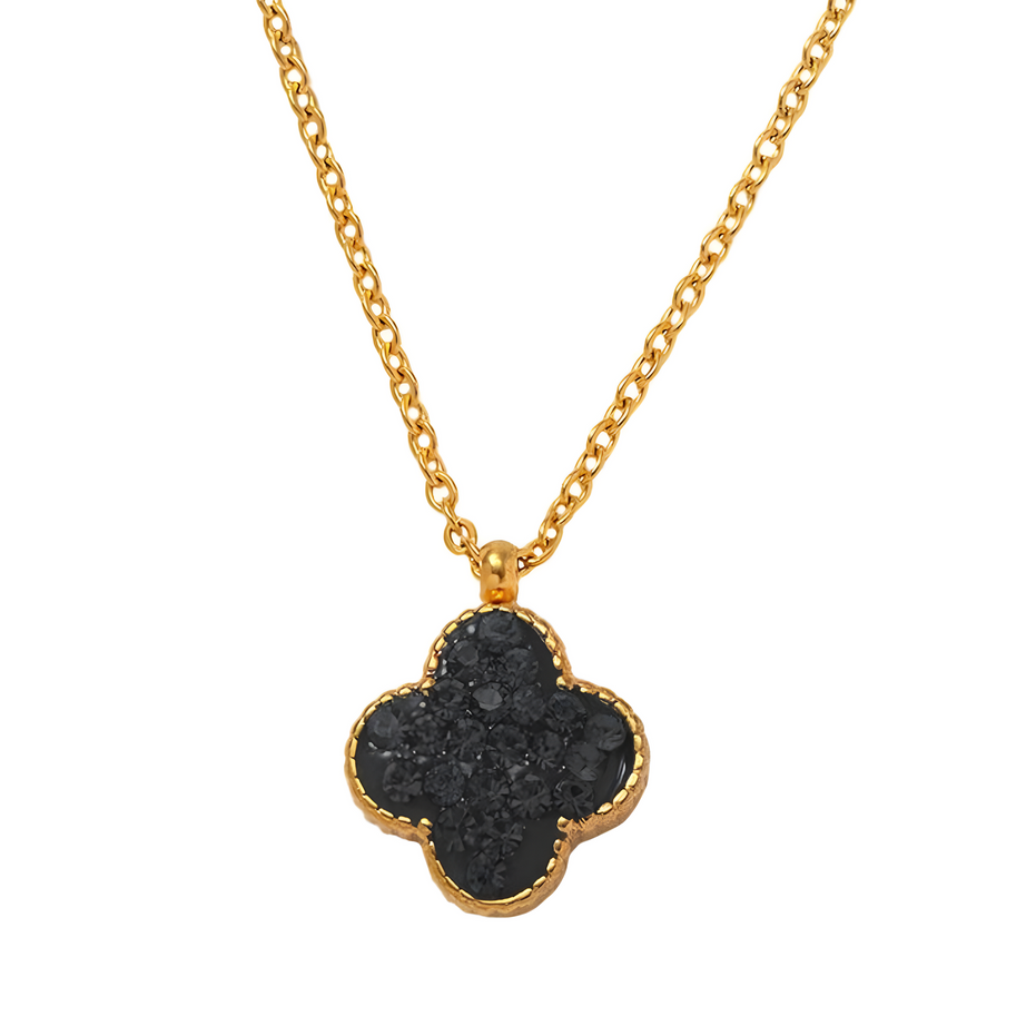 Crystal Clover Pendant Necklace