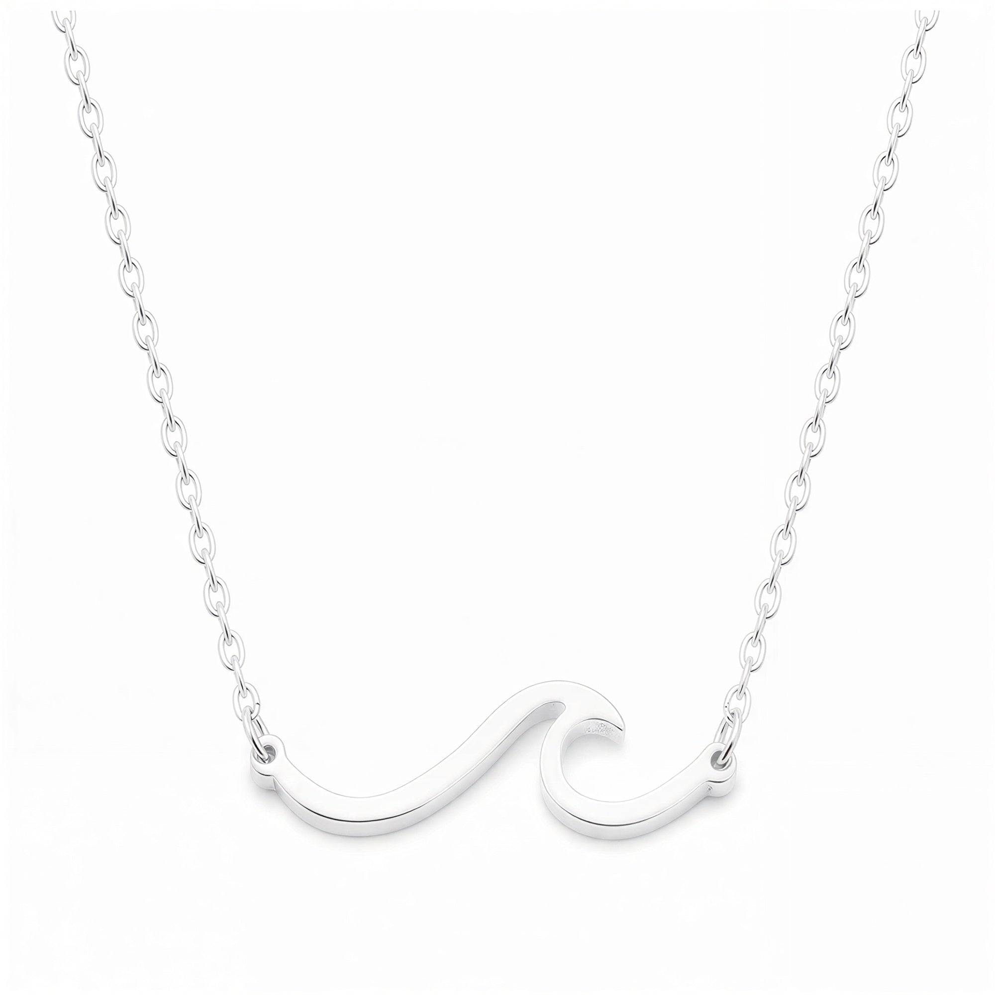925 Sterling Silver Wave Necklace