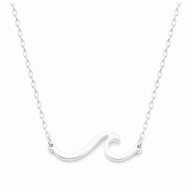 925 Sterling Silver Wave Necklace
