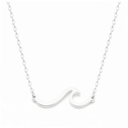 925 Sterling Silver Wave Necklace