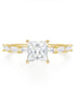 Luxury Square Diamond Studded Ring for Women