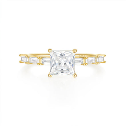 Luxury Square Diamond Studded Ring for Women