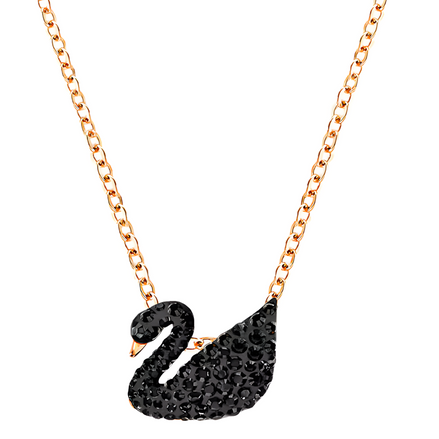 Crystal Swan Pendant Necklace