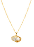 Gold Shell Locket Necklace