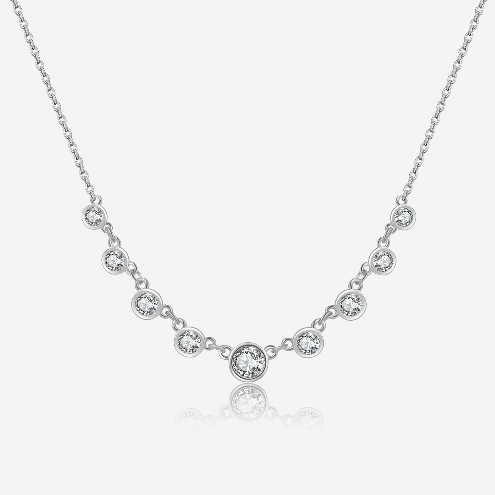 S925 Silver Fashion Diamond Necklace