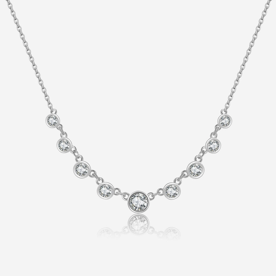 S925 Silver Fashion Diamond Necklace