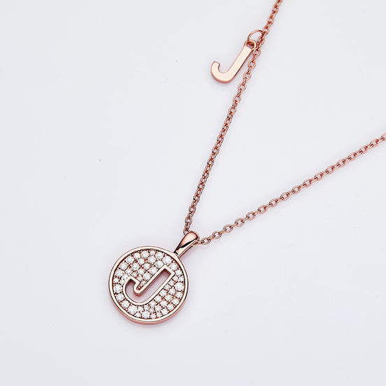 J Initial Moissanite Necklace