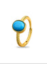 Gold-Plated Turquoise Ring for Women