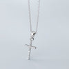 S925 Silver Full Diamond Cross Necklace