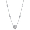 Natural Reverie Moissanite Necklace | Platinum S925 Silver