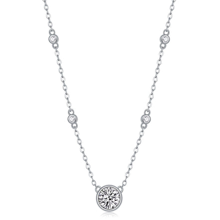 Natural Reverie Moissanite Necklace | Platinum S925 Silver