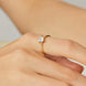 Minimalist Gold Solitaire Engagement Ring