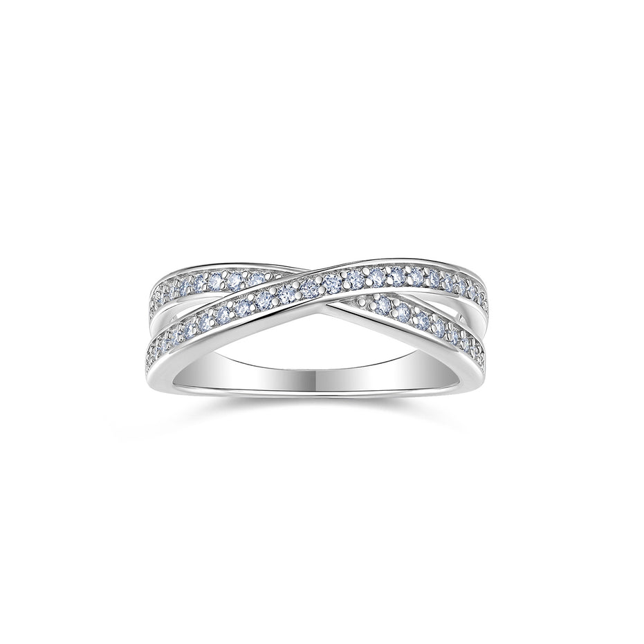Morganite Minimalist Ring | Platinum-Plated S925 Silver